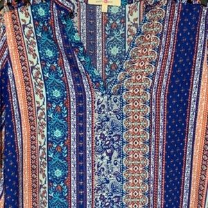 Women’s Wishful Park blouse with several patterns Size L